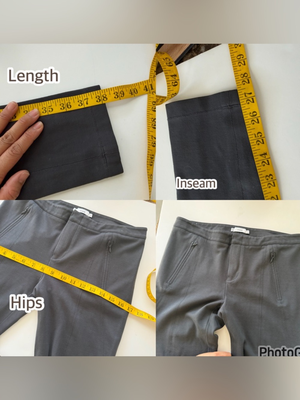 Vince Grey Stretch Zip Pocket Skinny pants size 8. - Picture 8 of 8